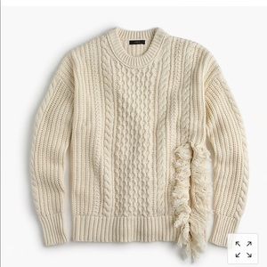 BNWT Fringe Cable Knit Sweater